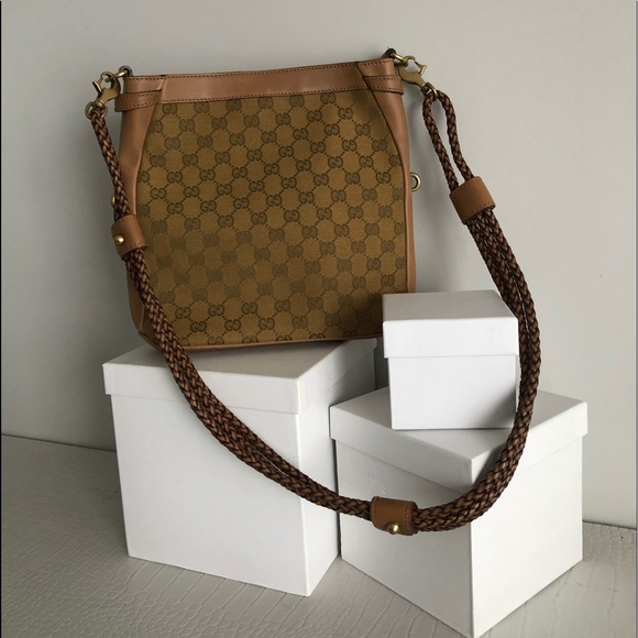 Gucci Bucket Bag with leather woven straps